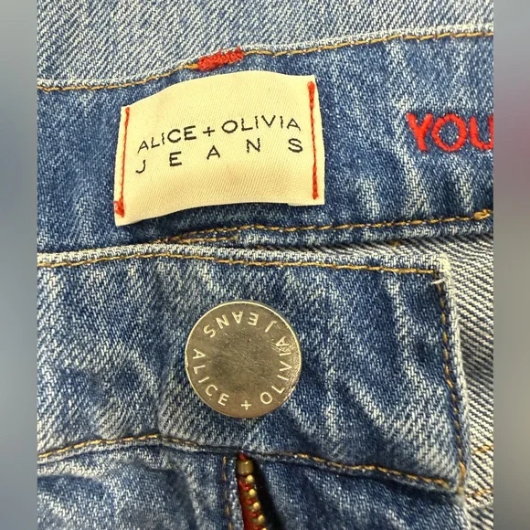 Alice + Olivia / Women’s Blue Denim Jeans / Amazing Boyfriend jean Size 27 - Picture 14 of 14